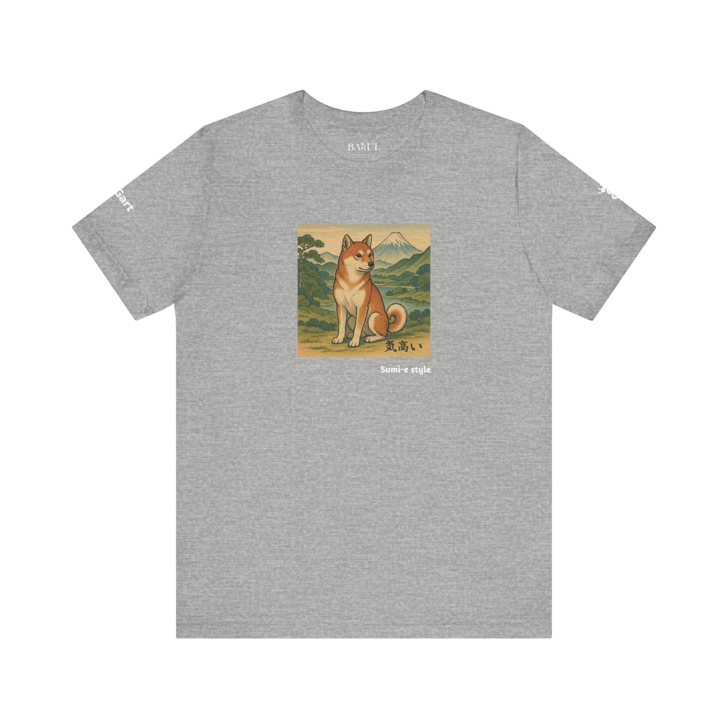 Unisex T-Shirt con cane DOGART - STILE SUMI-E - Dipinto iconico rivisitato con i cani