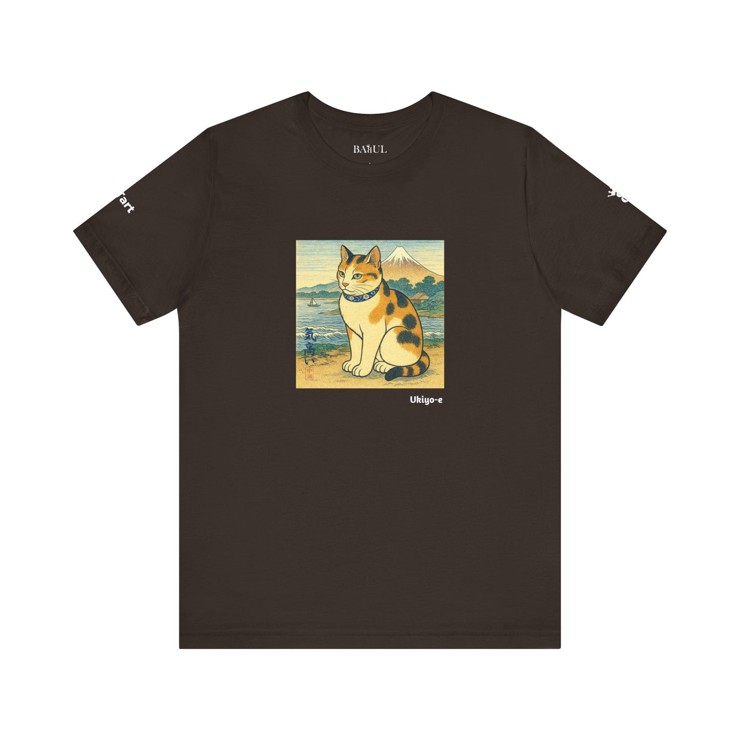 T-Shirt unisex CATART - Stile artistico giapponese UKIYO-E - Pittura iconica rivisitata con i gatti