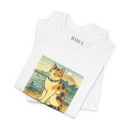 T-Shirt unisex CATART - Stile artistico giapponese UKIYO-E - Pittura iconica rivisitata con i gatti