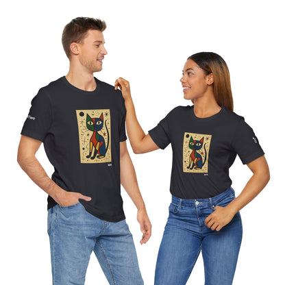 T-shirt unisex CATART - MIRO - Dipinto iconico rivisitato con i gatti