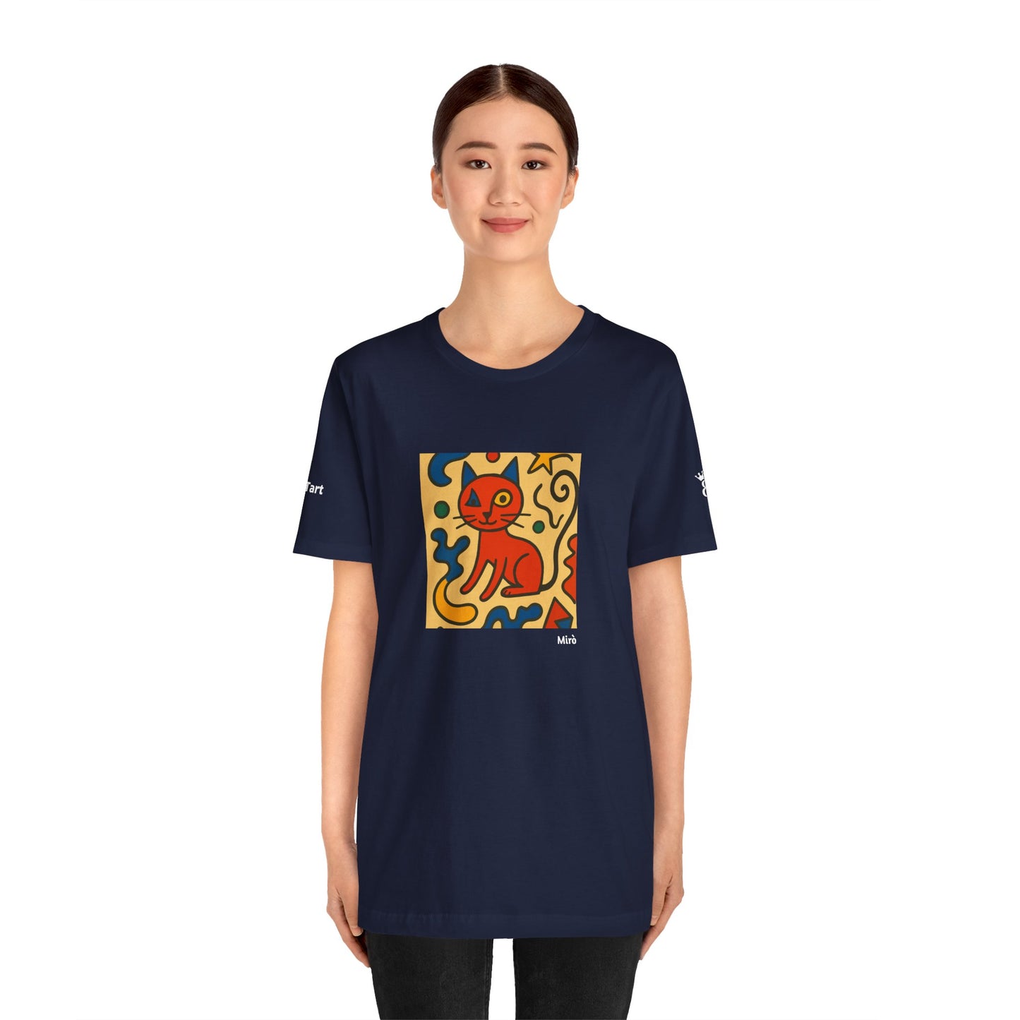 T-shirt unisex CATART - MIRO - Dipinto iconico rivisitato con i gatti