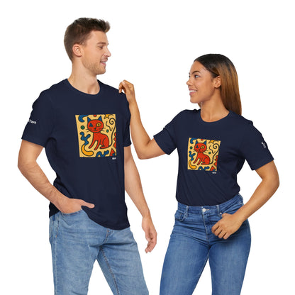 T-shirt unisex CATART - MIRO - Dipinto iconico rivisitato con i gatti