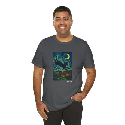 T-shirt unisex CATART - MARC CHAGALL - Un dipinto iconico rivisitato con i gatti