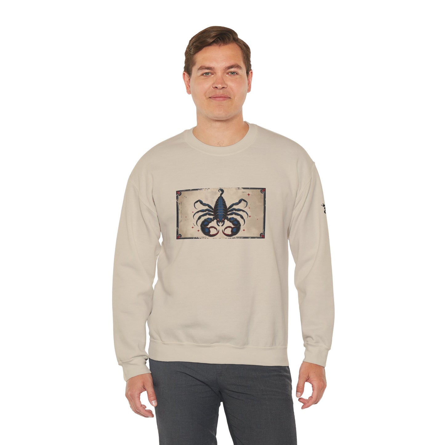Scorpione - Felpa Zodiaco Gotico, grafica in Blu