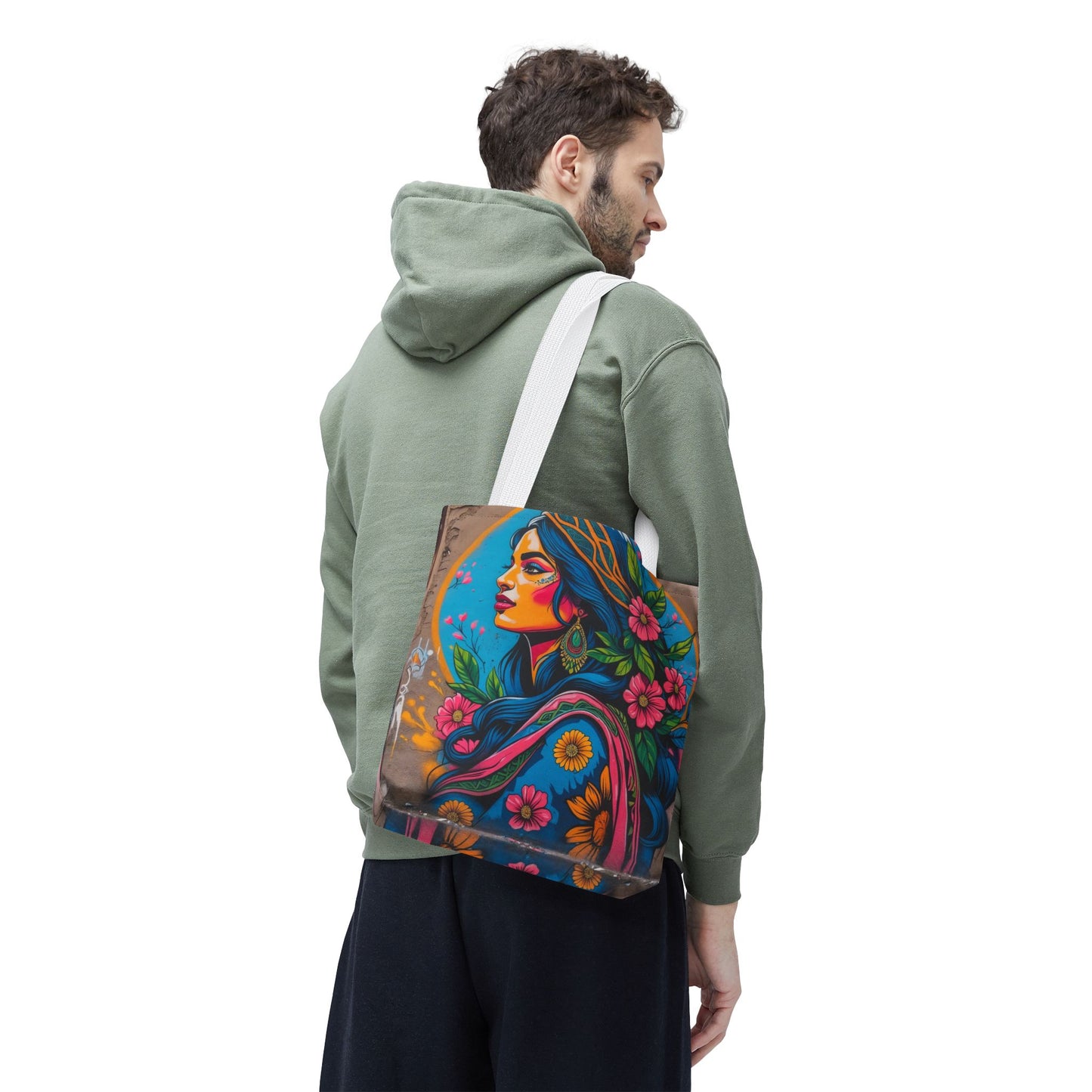 Artistic Surge - Eco-Friendly Canvas Tote Bag - FLOWERING WOMAN