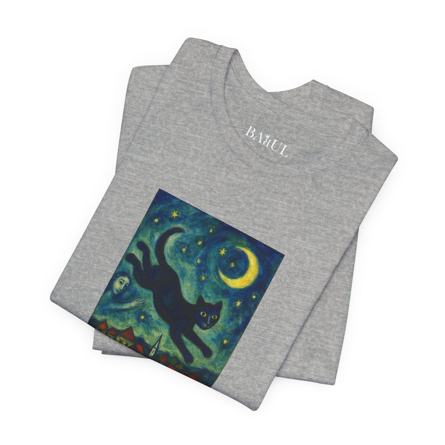 T-shirt unisex CATART - MARC CHAGALL - Un dipinto iconico rivisitato con i gatti