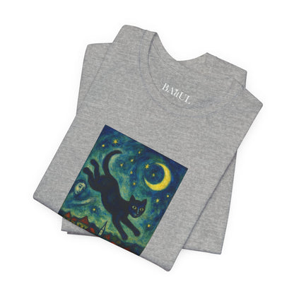 T-shirt unisex CATART - MARC CHAGALL - Un dipinto iconico rivisitato con i gatti