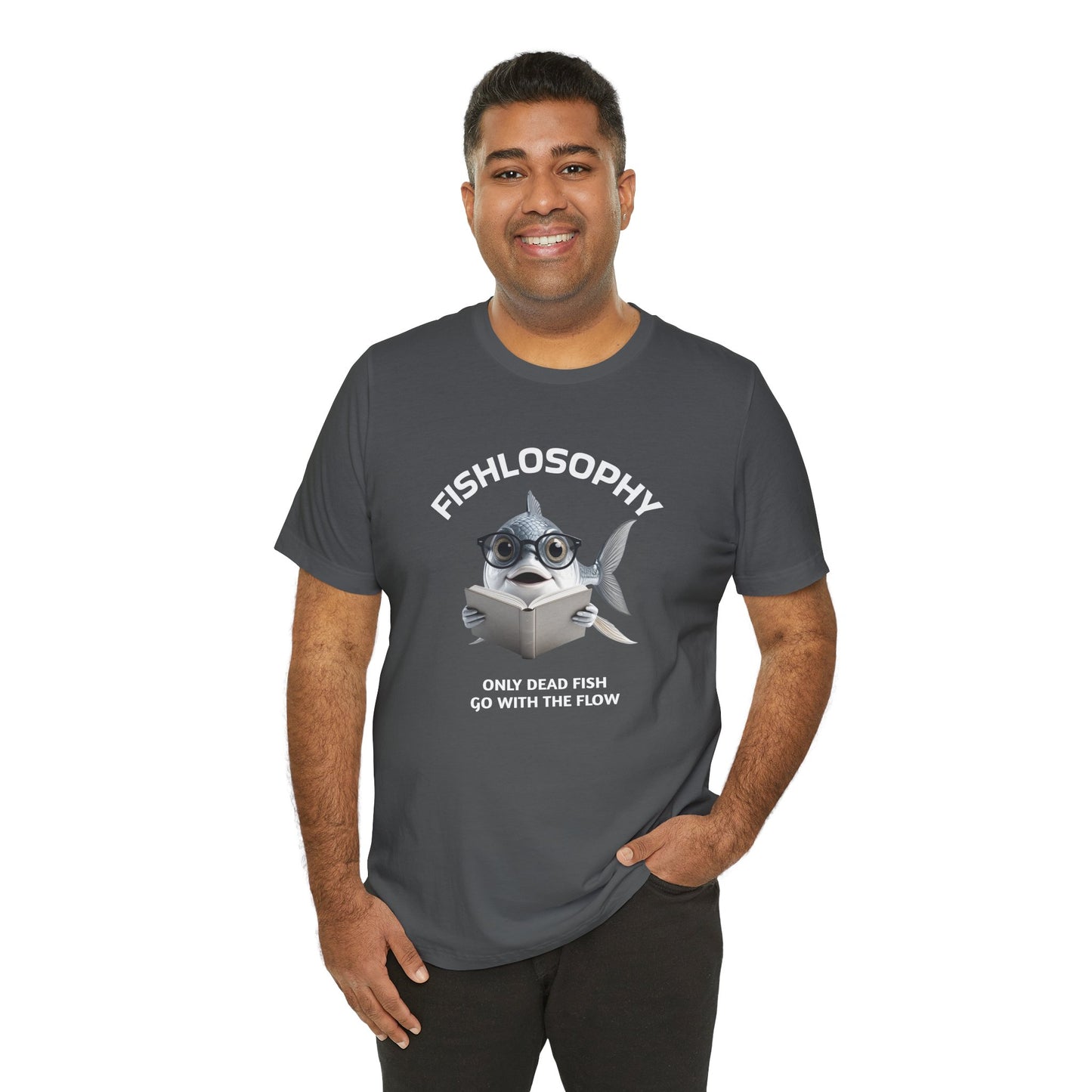 Fishlosophy Unisex Jersey Maglietta a maniche corte – Le profondità dell'oceano non sono per i deboli di cuore.