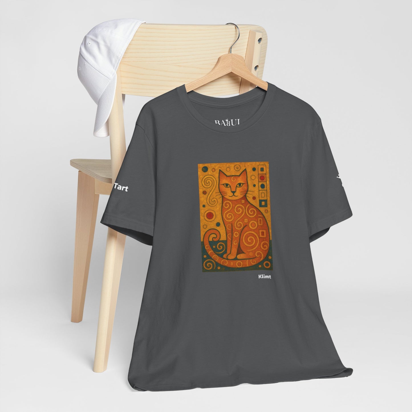 T-shirt unisex CATART - KLIMT - Dipinto iconico rivisitato con i gatti