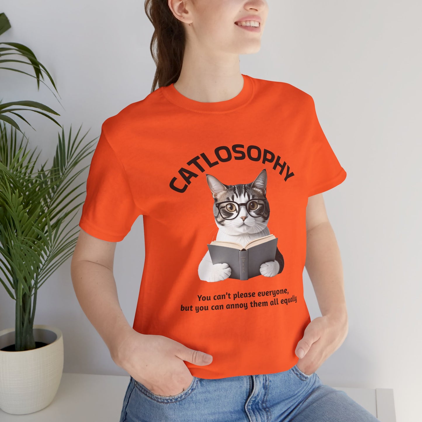 Catlosophy Unisex Jersey Maglietta a maniche corte – Design "Non puoi accontentare tutti"