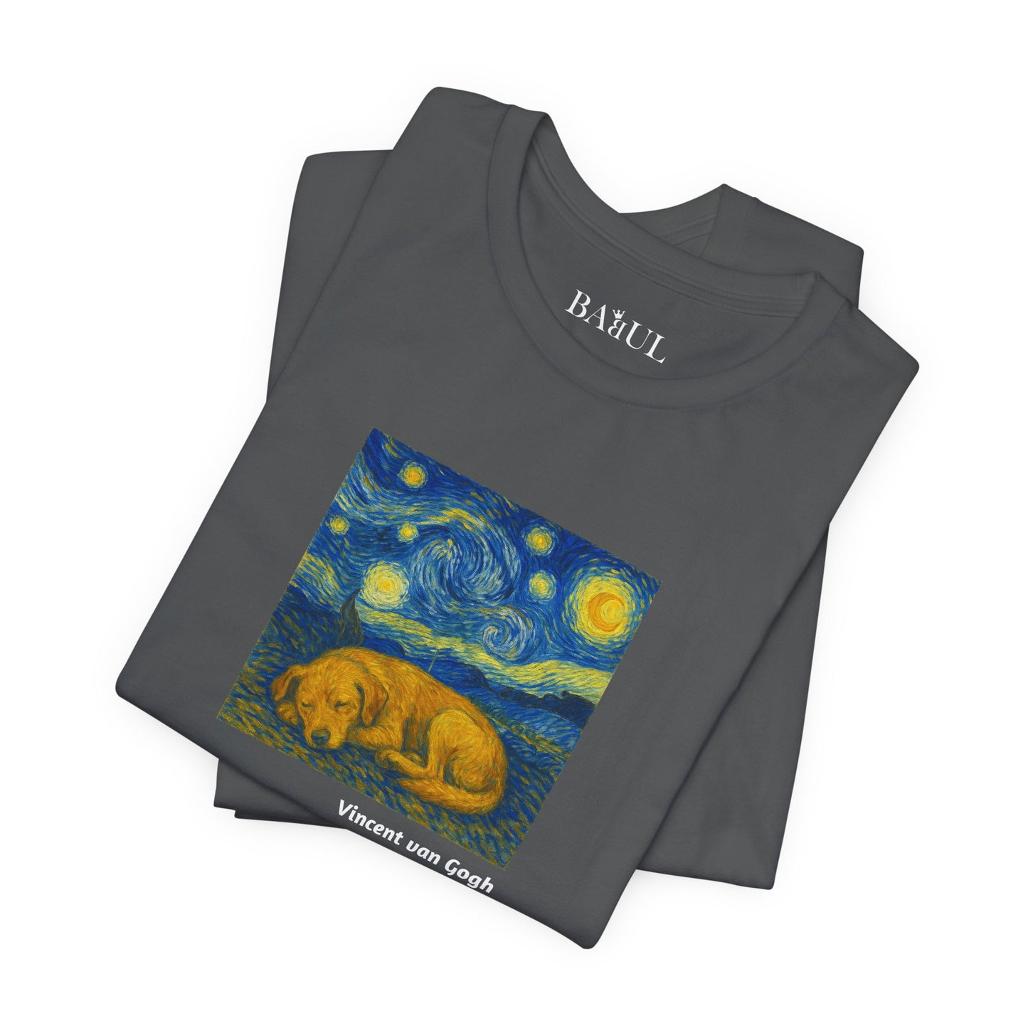 Unisex T-Shirt con cane DOGART  - VAN GOGH - Un dipinto iconico rivisitato con i cani