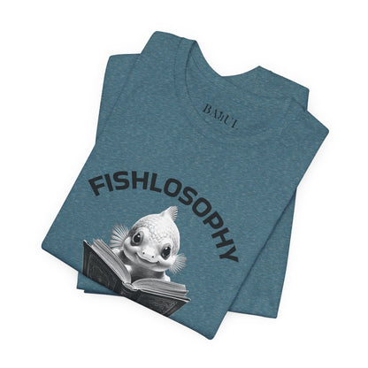 Maglietta a maniche corte unisex Fishlosophy – I vermi che hanno fretta vengono mangiati per primi.