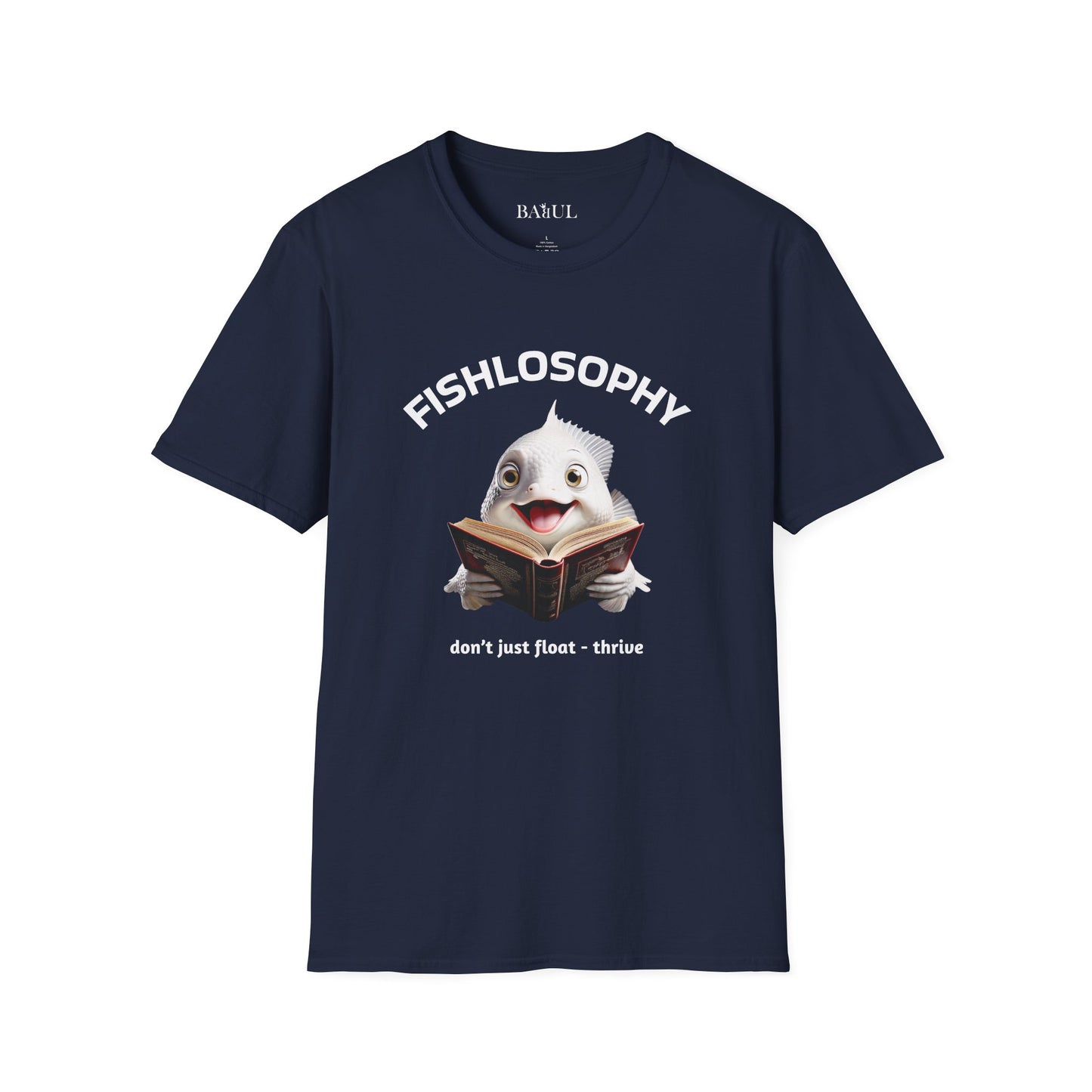 Maglietta unisex Fishlosophy - Design con vibrazioni oceaniche e domande sulla vita - PERLE DI SAGGEZZA DAL MONDO DEI PESCI