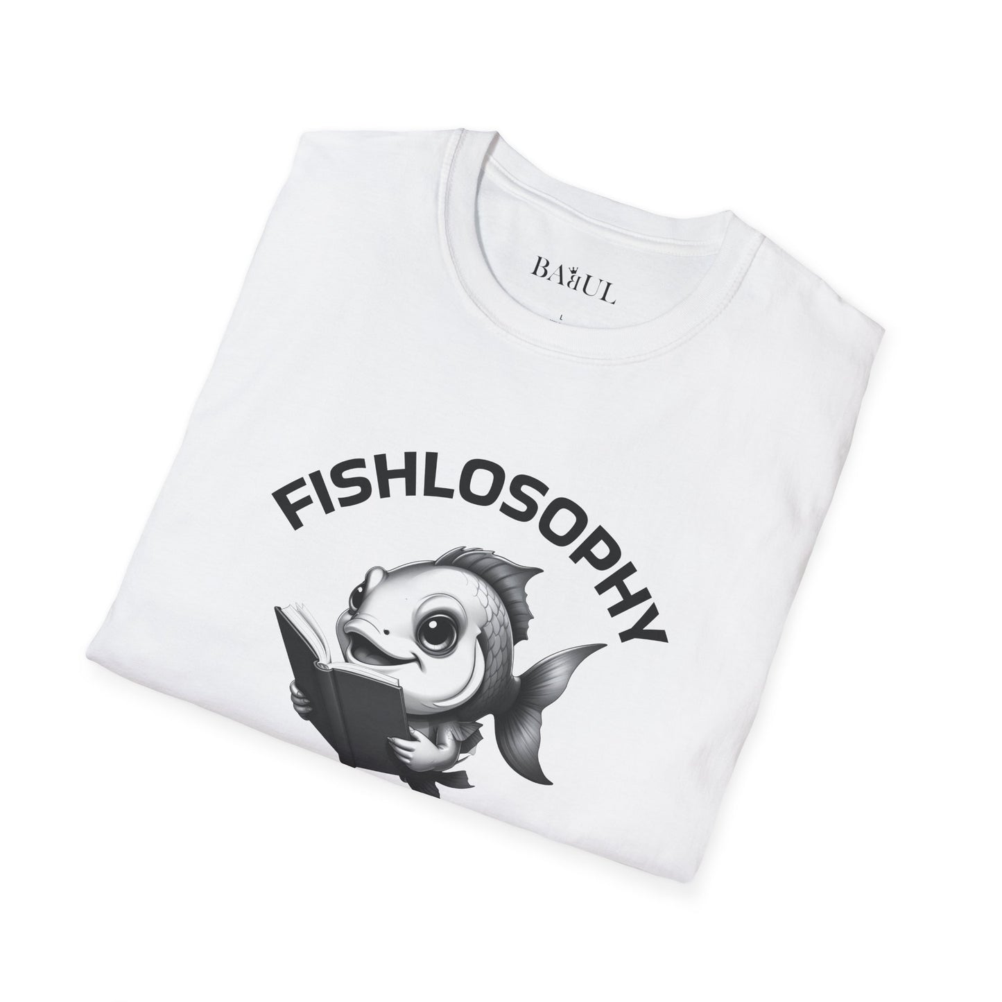 Maglietta unisex Fishlosophy - Design con vibrazioni oceaniche e domande sulla vita - Un pesce intelligente sa che non tutto è come sembra.