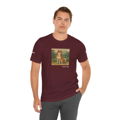 Unisex T-Shirt con cane DOGART - STILE SUMI-E - Dipinto iconico rivisitato con i cani
