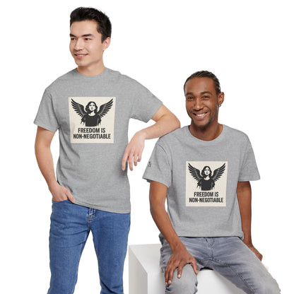 Rebel Graphic Tee - Unisex Heavy Cotton T-Shirt for the Wild at Heart. Rebel Tees, Born to Be Worn - FREEDOM IS NON-NEGOTIABLE