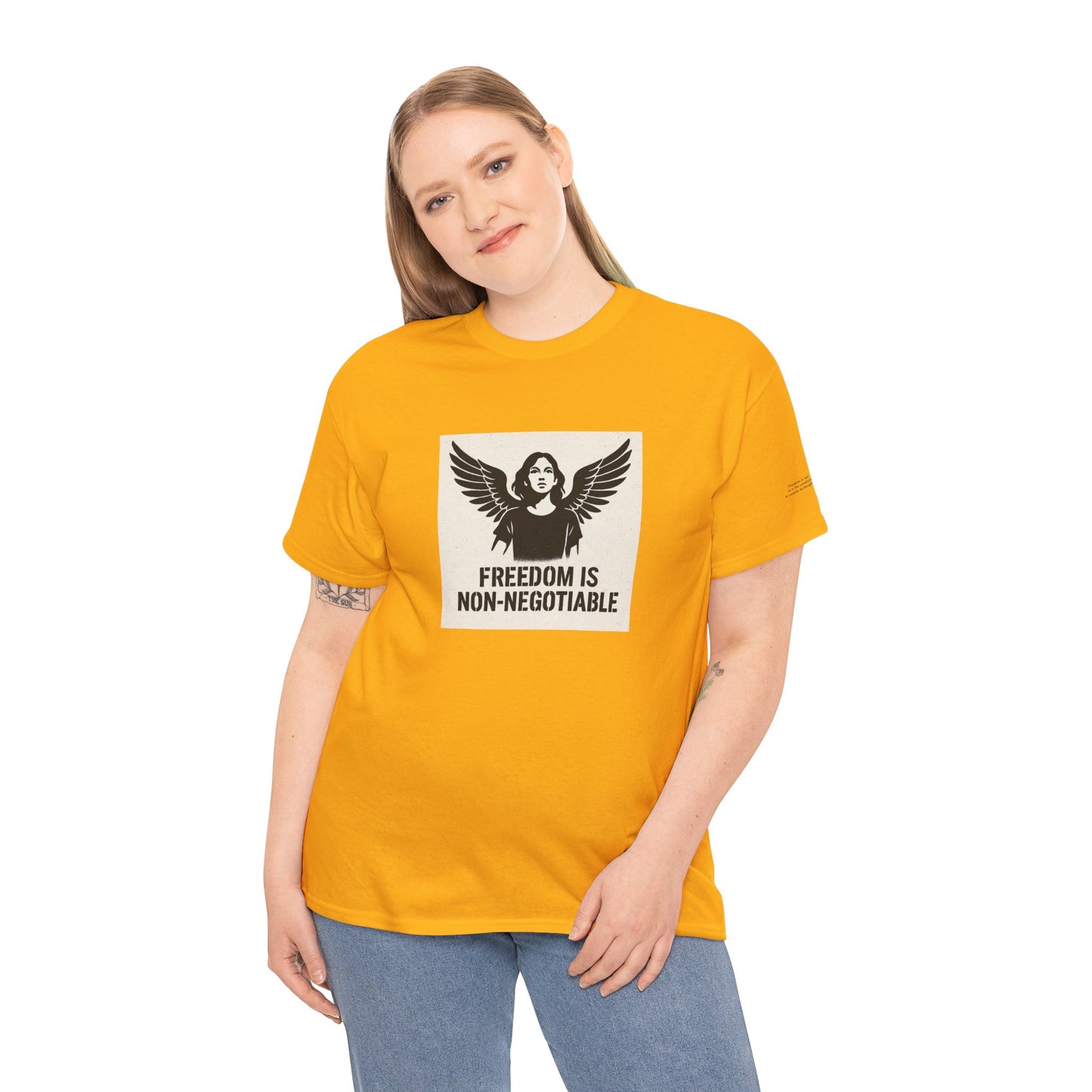 Rebel Graphic Tee - Unisex Heavy Cotton T-Shirt for the Wild at Heart. Rebel Tees, Born to Be Worn - FREEDOM IS NON-NEGOTIABLE