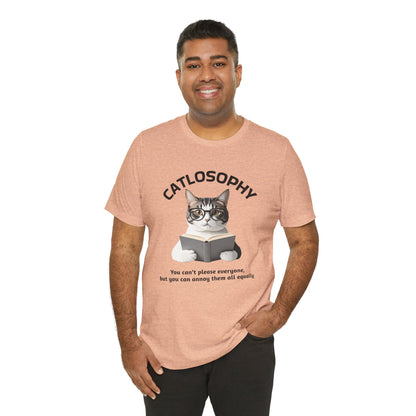 Catlosophy Unisex Jersey Maglietta a maniche corte – Design "Non puoi accontentare tutti"
