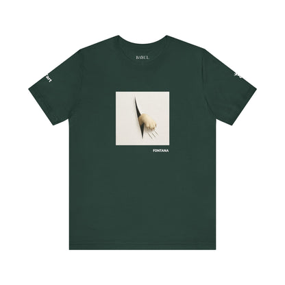 T-shirt unisex CATART - FONTANA - Un dipinto iconico rivisitato con i gatti