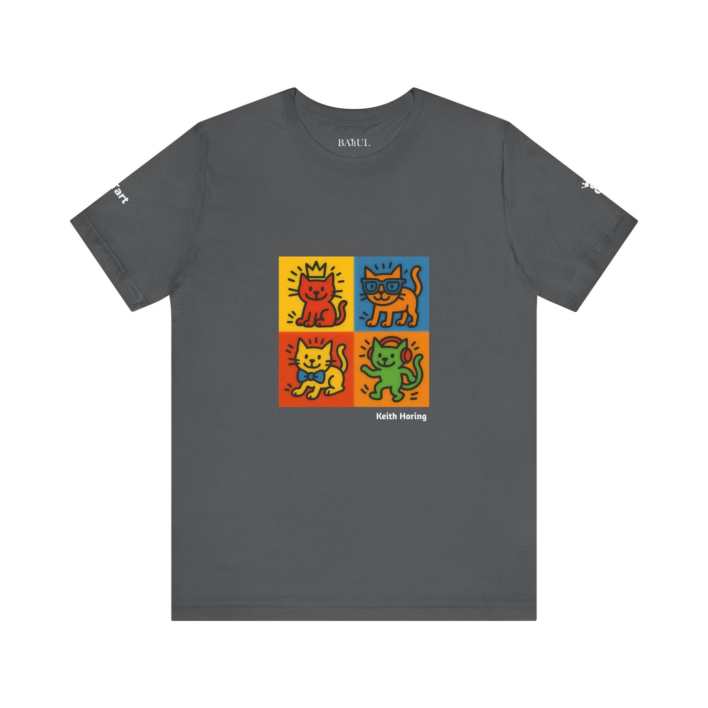 T-shirt unisex CATART - KEITH HARING - Un dipinto iconico rivisitato con i gatti