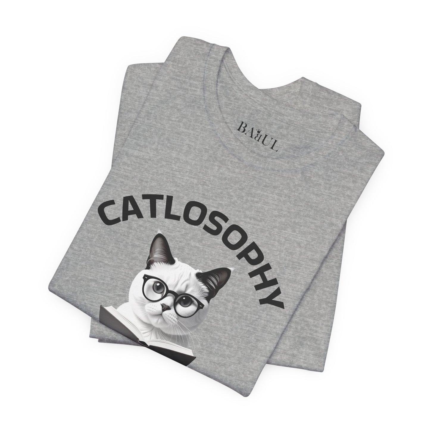 Catlosophy Maglietta unisex a maniche corte in jersey – Design "La chiave della vita"