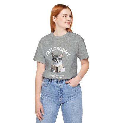Catlosophy Unisex Jersey Maglietta a maniche corte – Design "Non ti sto ignorando, solo che non me ne frega niente"