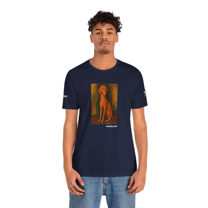 Unisex T-Shirt con cane DOGART  - MODIGLIANI - Un dipinto iconico rivisitato con i cani