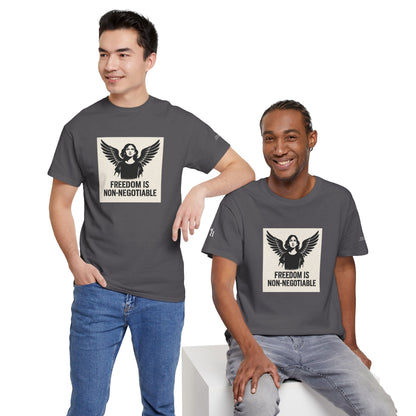 Rebel Graphic Tee - Unisex Heavy Cotton T-Shirt for the Wild at Heart. Rebel Tees, Born to Be Worn - FREEDOM IS NON-NEGOTIABLE