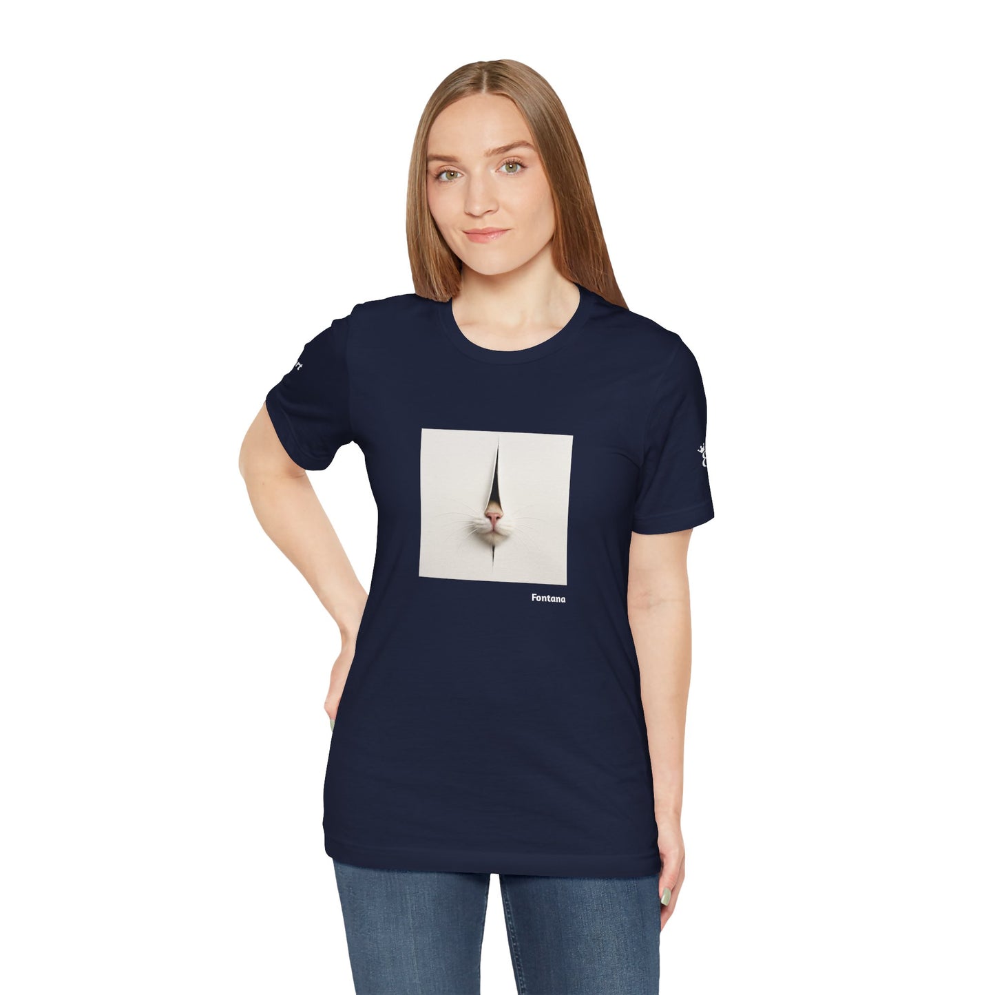 T-shirt unisex CATART - FONTANA - Un dipinto iconico rivisitato con i gatti