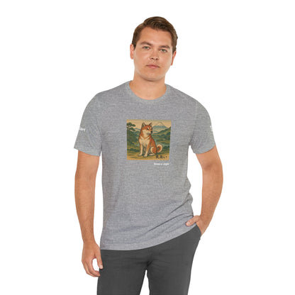 Unisex T-Shirt con cane DOGART - STILE SUMI-E - Dipinto iconico rivisitato con i cani
