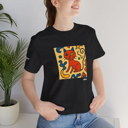 T-shirt unisex CATART - MIRO - Dipinto iconico rivisitato con i gatti