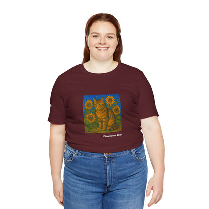 T-shirt unisex CATART - Vincent van Gogh - Un dipinto iconico rivisitato con i gatti