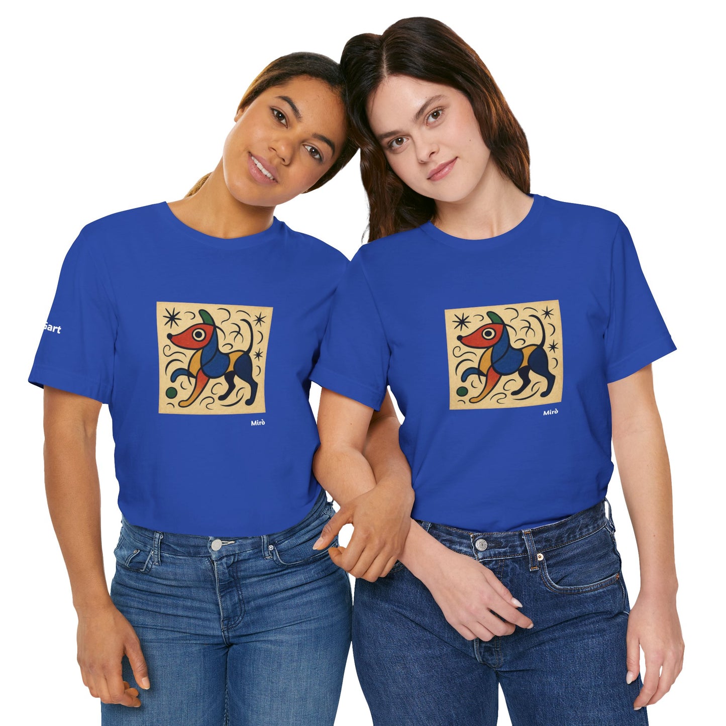 T-Shirt unisex  DOGART - MIRO - Dipinto iconico rivisitato con i cani
