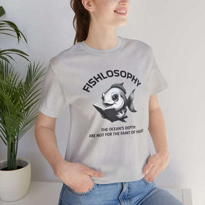 Fishlosophy Unisex Jersey Maglietta a maniche corte – Vedi la vastità anche in piccoli spazi.