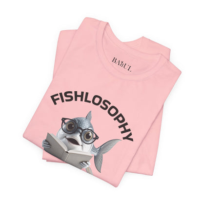 Fishlosophy Unisex Jersey Maglietta a maniche corte – Le profondità dell'oceano non sono per i deboli di cuore.