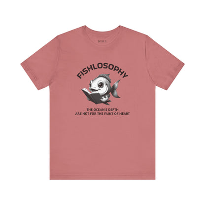 Fishlosophy Unisex Jersey Maglietta a maniche corte – Vedi la vastità anche in piccoli spazi.