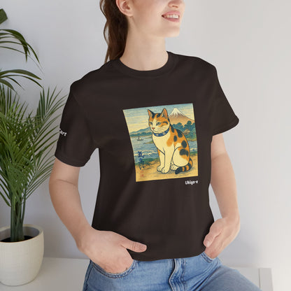 T-Shirt unisex CATART - Stile artistico giapponese UKIYO-E - Pittura iconica rivisitata con i gatti