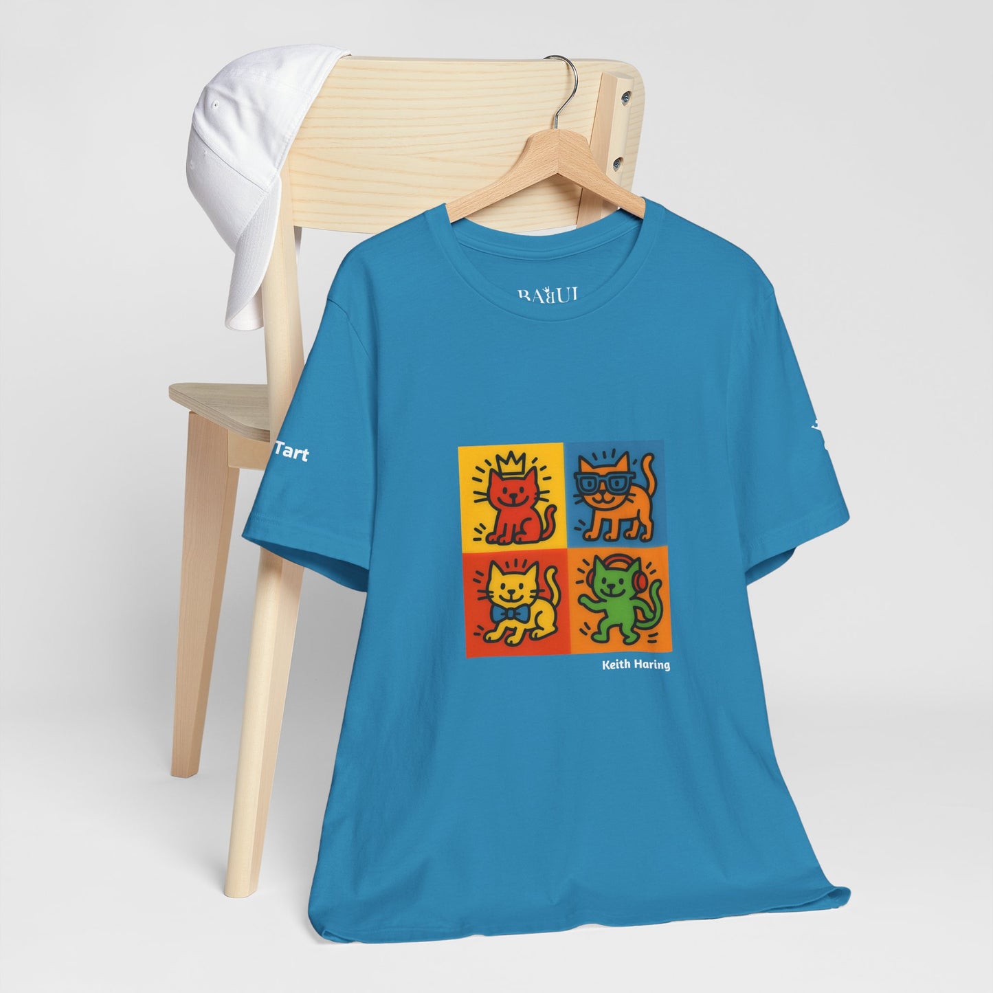 T-shirt unisex CATART - KEITH HARING - Un dipinto iconico rivisitato con i gatti