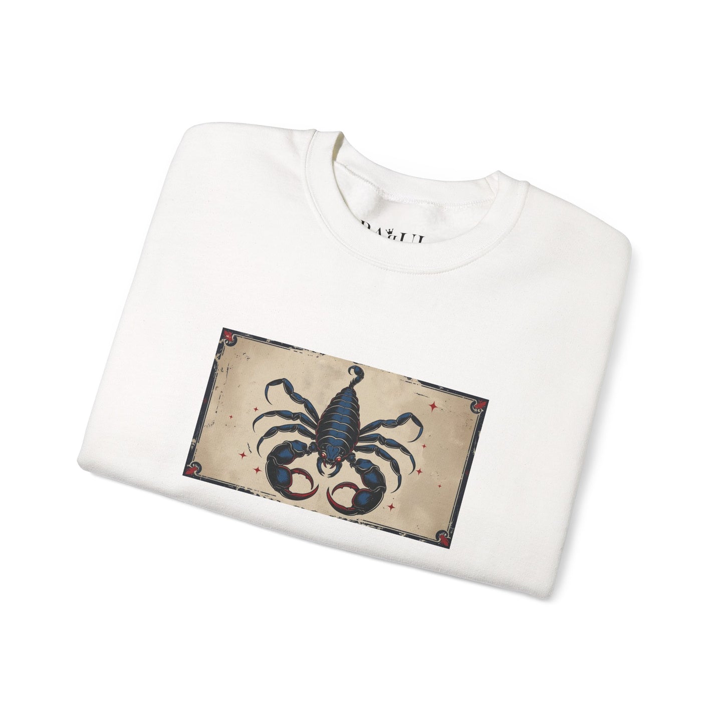 Scorpione - Felpa Zodiaco Gotico, grafica in Blu