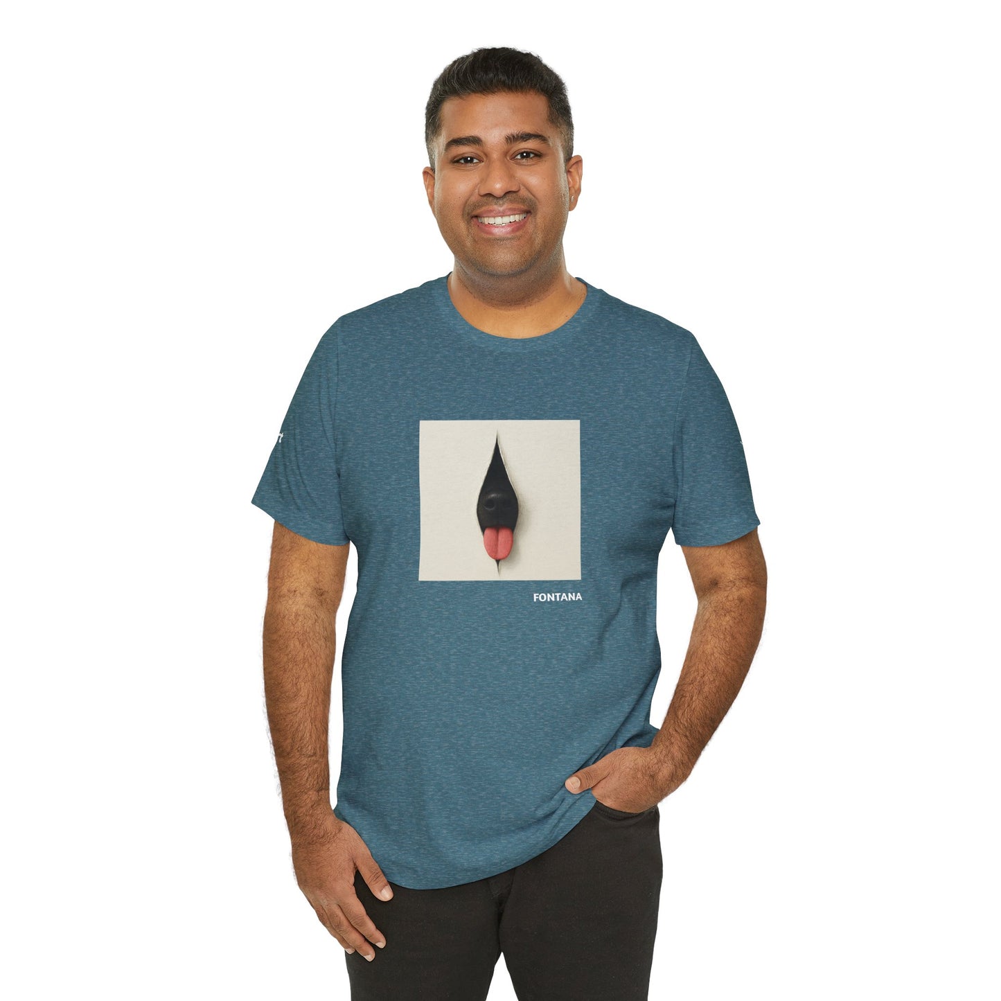 T-Shirt unisex  DOGART - FONTANA - Un dipinto iconico rivisitato con i cani