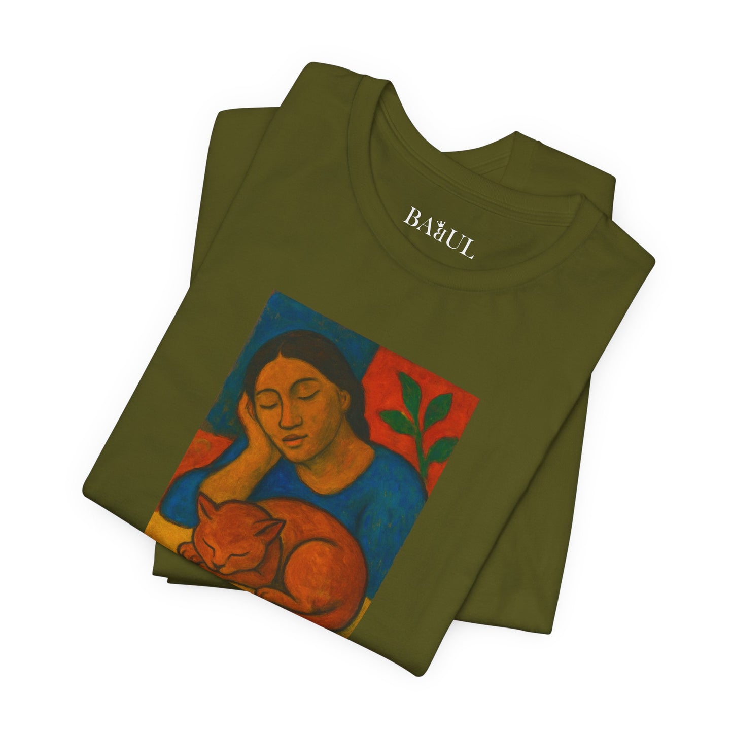 T-shirt unisex CATART - GAUGUIN - Un dipinto iconico rivisitato con i gatti