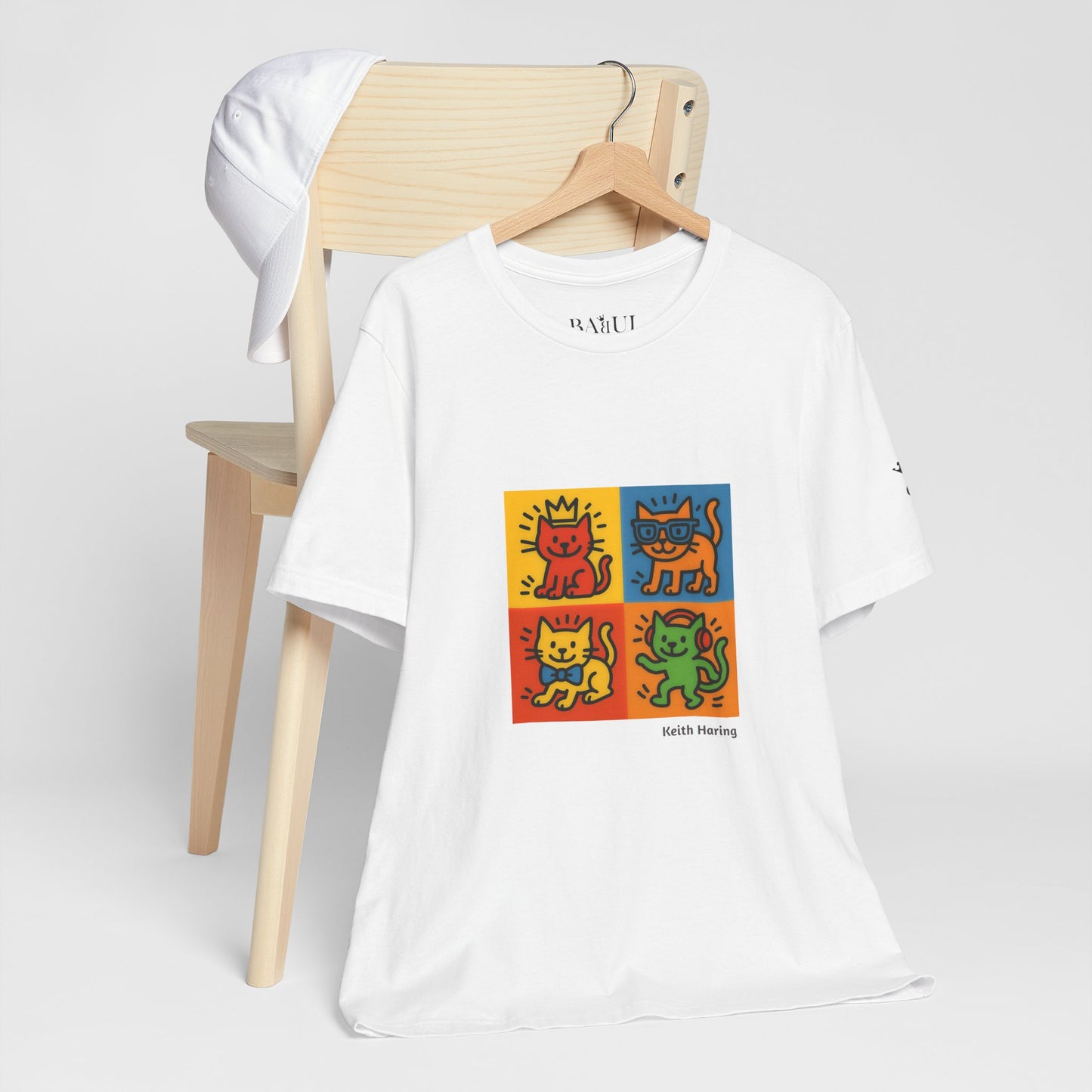 T-shirt unisex CATART - KEITH HARING - Un dipinto iconico rivisitato con i gatti