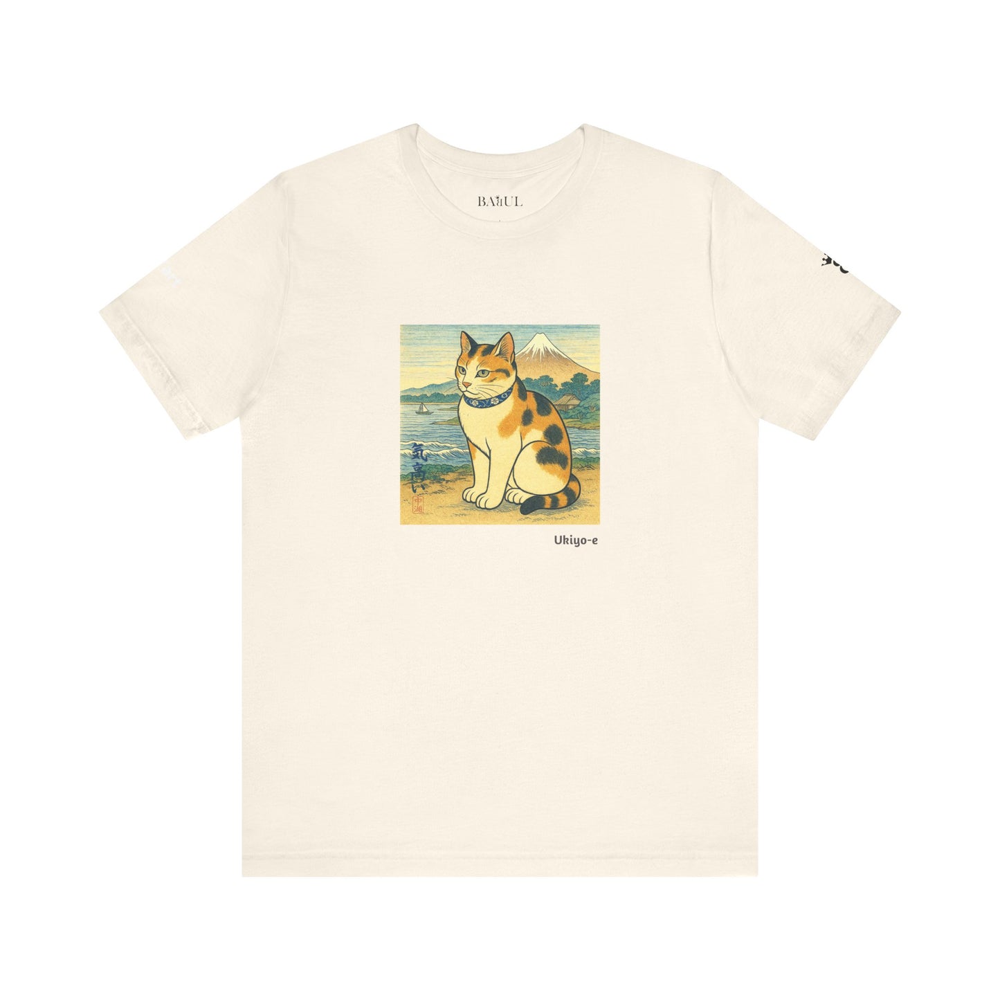 T-Shirt unisex CATART - Stile artistico giapponese UKIYO-E - Pittura iconica rivisitata con i gatti