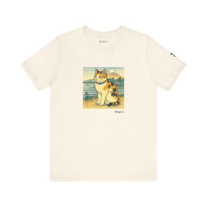 T-Shirt unisex CATART - Stile artistico giapponese UKIYO-E - Pittura iconica rivisitata con i gatti