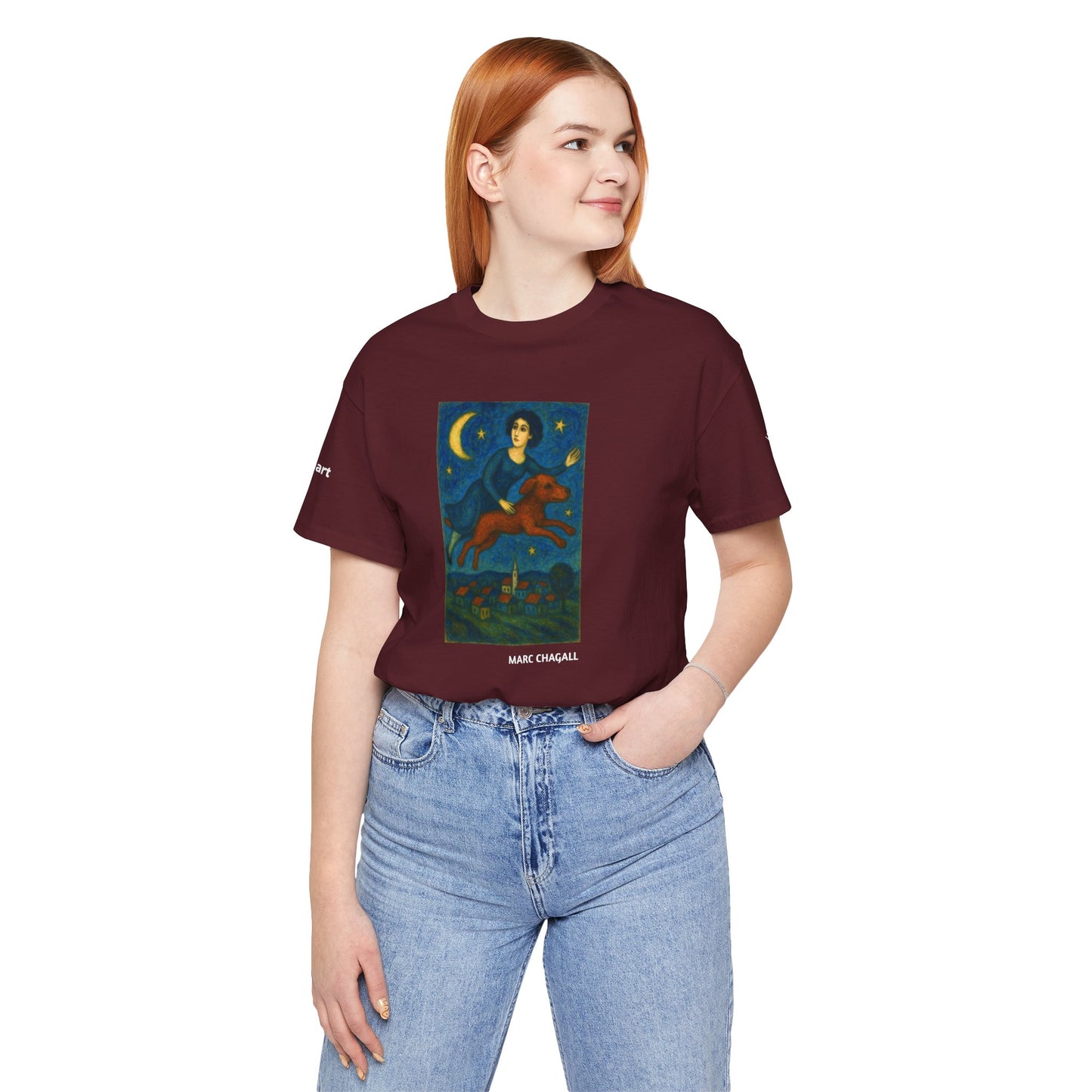 T-Shirt unisex  DOGART - MARC CHAGALL - Un dipinto iconico rivisitato con i cani