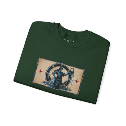 Acquario - Felpa Zodiaco Gotico, grafica in Blu