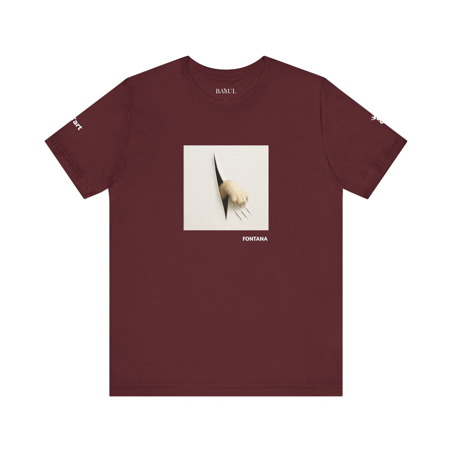 T-shirt unisex CATART - FONTANA - Un dipinto iconico rivisitato con i gatti