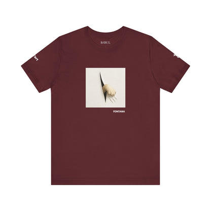 T-shirt unisex CATART - FONTANA - Un dipinto iconico rivisitato con i gatti