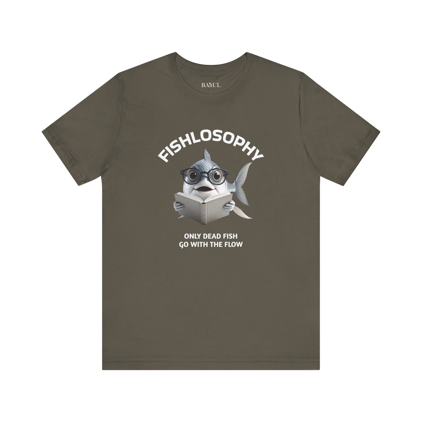 Fishlosophy Unisex Jersey Maglietta a maniche corte – Le profondità dell'oceano non sono per i deboli di cuore.
