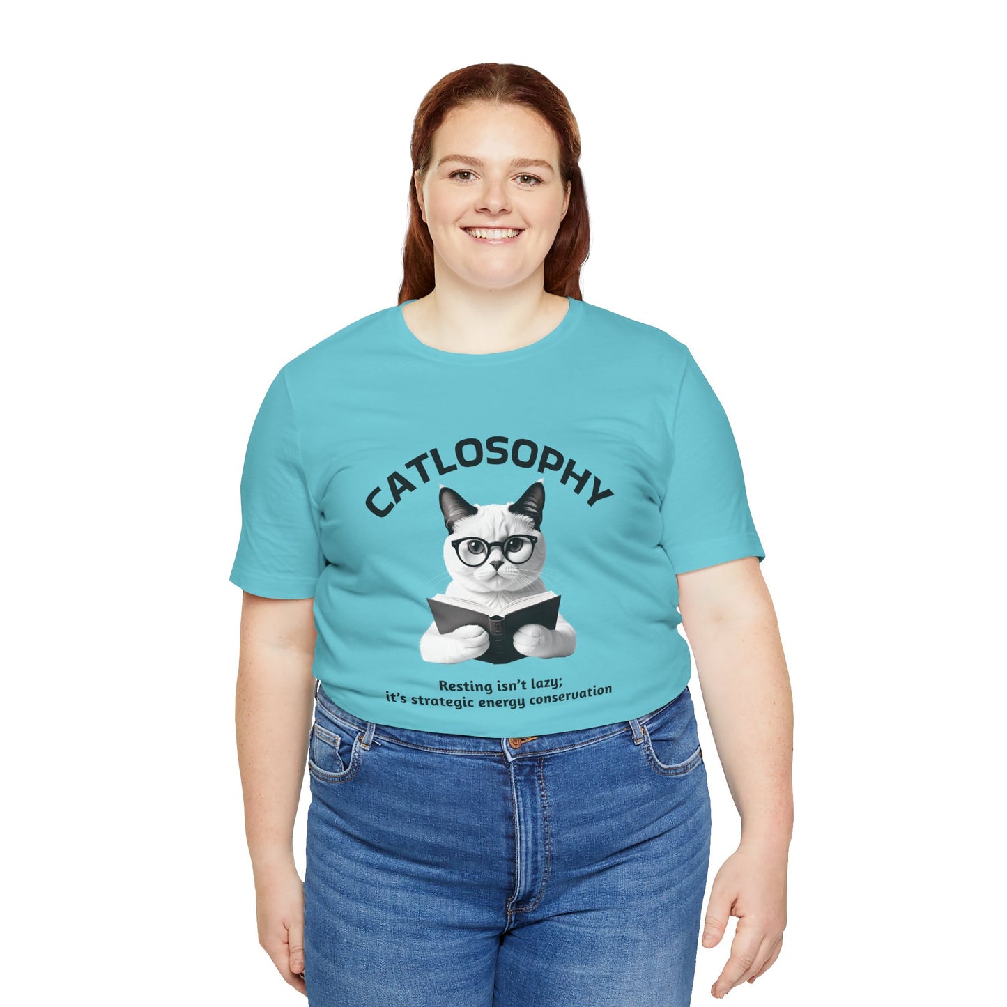 Catlosophy Unisex Jersey Maglietta a maniche corte – Design "Riposare non è pigrizia"